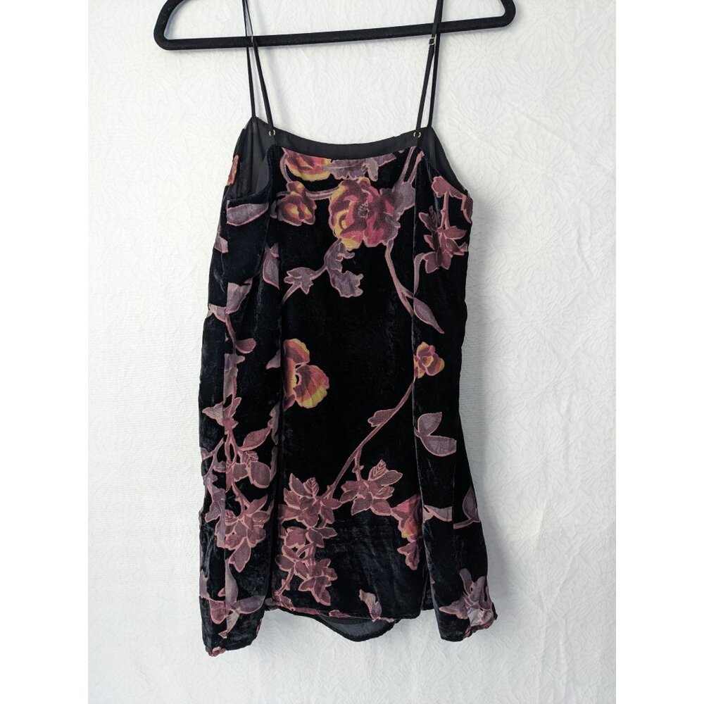 Vintage 90’s Y2K Burnout Velvet Floral Slip Dress Whimsigoth Size Medium